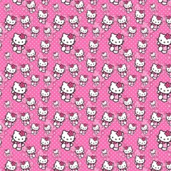 Hello Kitty Pattern, Hello Kitty, Child Play Mat (square) by nateshop