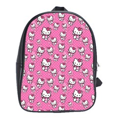 Hello Kitty Pattern, Hello Kitty, Child School Bag (xl) by nateshop