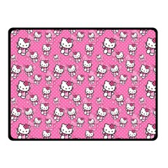 Hello Kitty Pattern, Hello Kitty, Child Two Sides Fleece Blanket (small) by nateshop