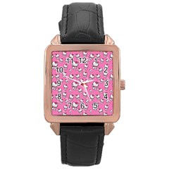 Hello Kitty Pattern, Hello Kitty, Child Rose Gold Leather Watch  by nateshop