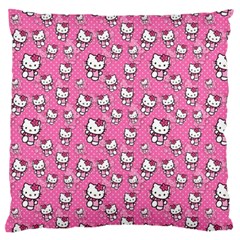 Hello Kitty Pattern, Hello Kitty, Child Large Premium Plush Fleece Cushion Case (one Side) by nateshop