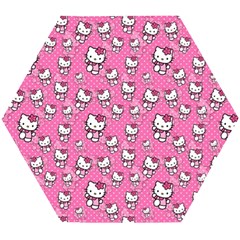 Hello Kitty Pattern, Hello Kitty, Child Wooden Puzzle Hexagon by nateshop