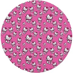 Hello Kitty Pattern, Hello Kitty, Child Uv Print Round Tile Coaster by nateshop