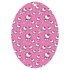 Hello Kitty Pattern, Hello Kitty, Child Uv Print Acrylic Ornament Oval