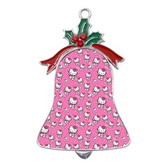 Hello Kitty Pattern, Hello Kitty, Child Metal Holly Leaf Bell Ornament