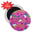 Hello Kitty, Cute, Pattern 2.25  Magnets (10 pack)  Front