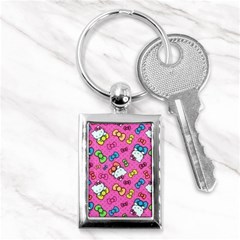 Hello Kitty, Cute, Pattern Key Chain (rectangle) by nateshop