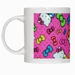 Hello Kitty, Cute, Pattern White Mug by nateshop