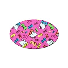 Hello Kitty, Cute, Pattern Sticker Oval (100 Pack) by nateshop