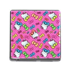 Hello Kitty, Cute, Pattern Memory Card Reader (square 5 Slot) by nateshop