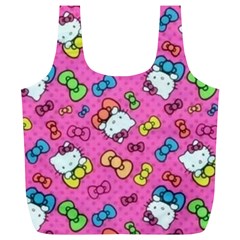 Hello Kitty, Cute, Pattern Full Print Recycle Bag (xl) by nateshop