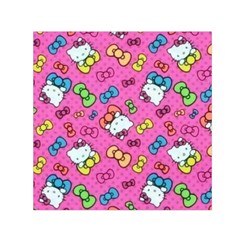 Hello Kitty, Cute, Pattern Square Satin Scarf (30  X 30 ) by nateshop