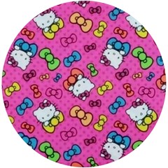 Hello Kitty, Cute, Pattern Uv Print Round Tile Coaster