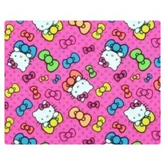 Hello Kitty, Cute, Pattern Premium Plush Fleece Blanket (medium) by nateshop