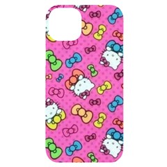 Hello Kitty, Cute, Pattern Iphone 14 Plus Black Uv Print Case by nateshop