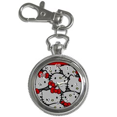 Hello Kitty, Pattern, Red Key Chain Watches by nateshop