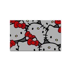 Hello Kitty, Pattern, Red Sticker Rectangular (100 Pack) by nateshop