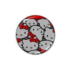 Hello Kitty, Pattern, Red Hat Clip Ball Marker (4 Pack) by nateshop