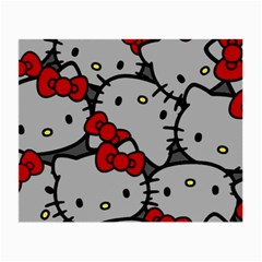 Hello Kitty, Pattern, Red Small Glasses Cloth by nateshop