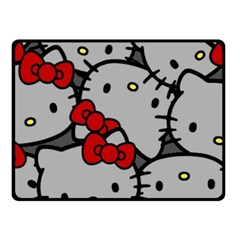 Hello Kitty, Pattern, Red Fleece Blanket (small) by nateshop