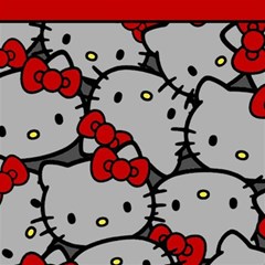 Hello Kitty, Pattern, Red Play Mat (square) by nateshop