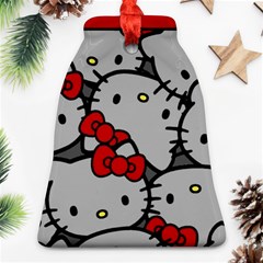 Hello Kitty, Pattern, Red Bell Ornament (two Sides) by nateshop