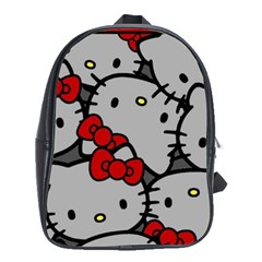 Hello Kitty, Pattern, Red School Bag (xl) by nateshop