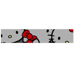 Hello Kitty, Pattern, Red Large Premium Plush Fleece Scarf  by nateshop