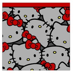 Hello Kitty, Pattern, Red Square Satin Scarf (36  X 36 ) by nateshop