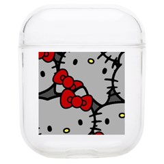 Hello Kitty, Pattern, Red Soft Tpu Airpods 1/2 Case by nateshop