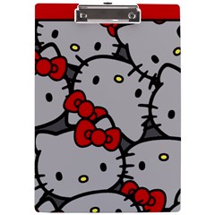 Hello Kitty, Pattern, Red A4 Acrylic Clipboard