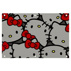 Hello Kitty, Pattern, Red Banner And Sign 6  X 4 