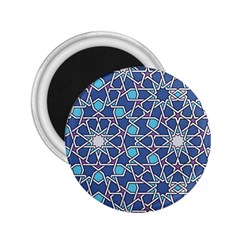 Islamic Ornament Texture, Texture With Stars, Blue Ornament Texture 2 25  Magnets by nateshop