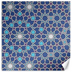 Islamic Ornament Texture, Texture With Stars, Blue Ornament Texture Canvas 12  X 12  by nateshop