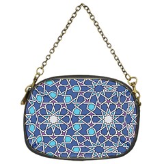 Islamic Ornament Texture, Texture With Stars, Blue Ornament Texture Chain Purse (one Side) by nateshop