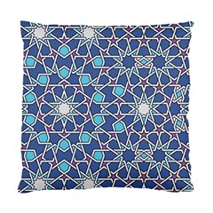 Islamic Ornament Texture, Texture With Stars, Blue Ornament Texture Standard Cushion Case (one Side) by nateshop