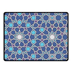 Islamic Ornament Texture, Texture With Stars, Blue Ornament Texture Fleece Blanket (small) by nateshop