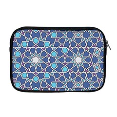 Islamic Ornament Texture, Texture With Stars, Blue Ornament Texture Apple Macbook Pro 17  Zipper Case by nateshop