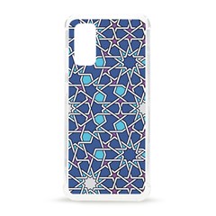 Islamic Ornament Texture, Texture With Stars, Blue Ornament Texture Samsung Galaxy S20 6 2 Inch Tpu Uv Case