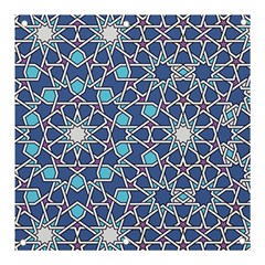 Islamic Ornament Texture, Texture With Stars, Blue Ornament Texture Banner And Sign 3  X 3  by nateshop