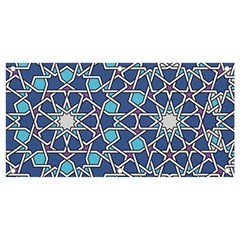 Islamic Ornament Texture, Texture With Stars, Blue Ornament Texture Banner And Sign 4  X 2  by nateshop