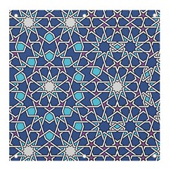 Islamic Ornament Texture, Texture With Stars, Blue Ornament Texture Banner And Sign 4  X 4  by nateshop