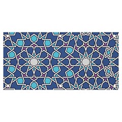 Islamic Ornament Texture, Texture With Stars, Blue Ornament Texture Banner And Sign 6  X 3  by nateshop