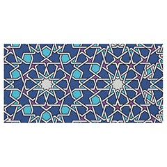 Islamic Ornament Texture, Texture With Stars, Blue Ornament Texture Banner And Sign 8  X 4  by nateshop