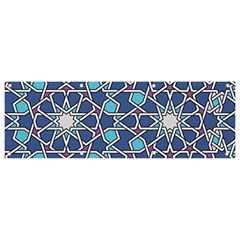 Islamic Ornament Texture, Texture With Stars, Blue Ornament Texture Banner And Sign 9  X 3  by nateshop