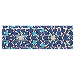 Islamic Ornament Texture, Texture With Stars, Blue Ornament Texture Banner And Sign 12  X 4  by nateshop