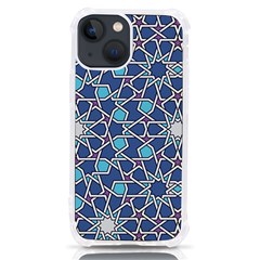 Islamic Ornament Texture, Texture With Stars, Blue Ornament Texture Iphone 13 Mini Tpu Uv Print Case by nateshop