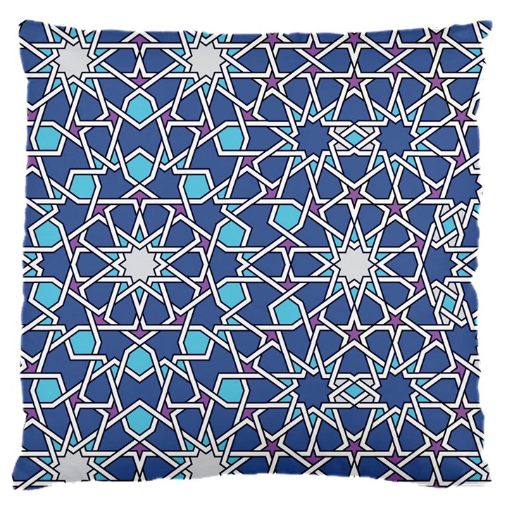 Islamic Ornament Texture, Texture With Stars, Blue Ornament Texture 16  Baby Flannel Cushion Case (Two Sides)