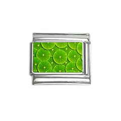 Lime Textures Macro, Tropical Fruits, Citrus Fruits, Green Lemon Texture Italian Charm (9mm) by nateshop