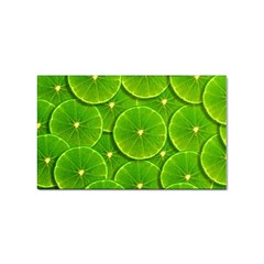 Lime Textures Macro, Tropical Fruits, Citrus Fruits, Green Lemon Texture Sticker (rectangular) by nateshop